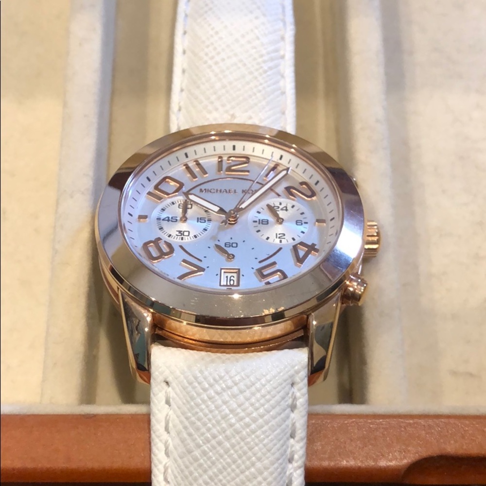 Michael Kors Leather Strap Watch